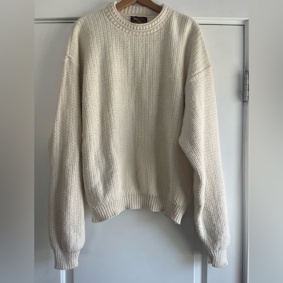 Alps Other - Vintage Alps Apparel Cotton Cream Knit Sweater - L